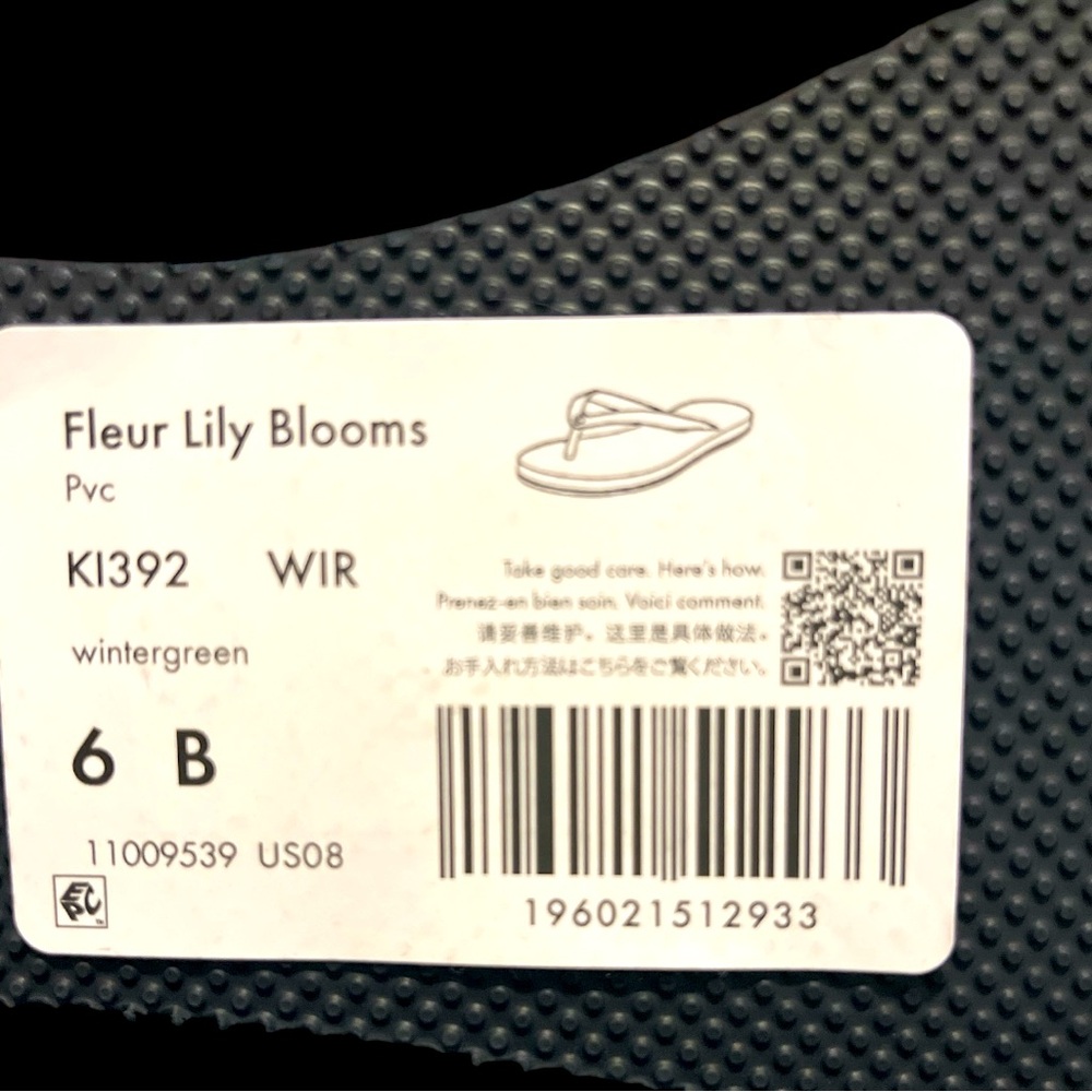 KATE SPADE Fleur Lily Blooms Wintergreen Flip Flops Sandals - Picture 2 of 2